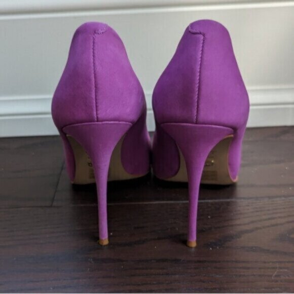 L'Intervalle purple leather stilletto pointed toe heels - Picture 8 of 8